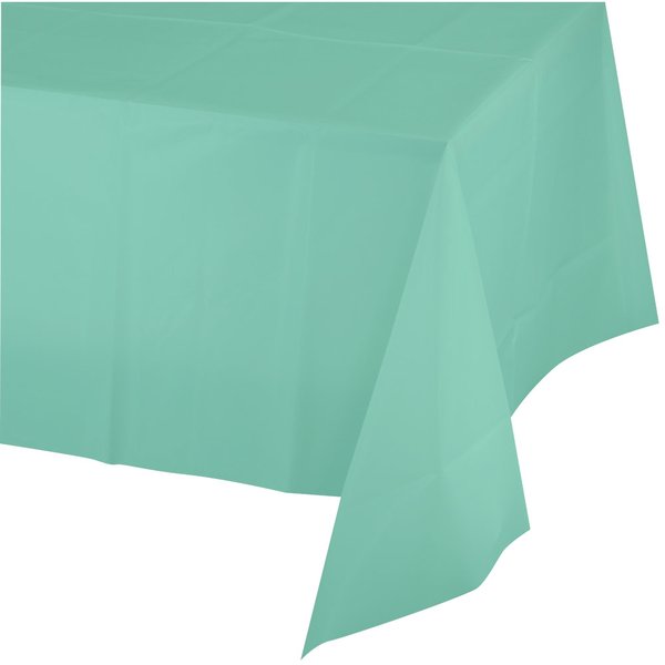 Touch Of Color Fresh Mint Green Plastic Tablecloth, 108"x54", 12PK 318900